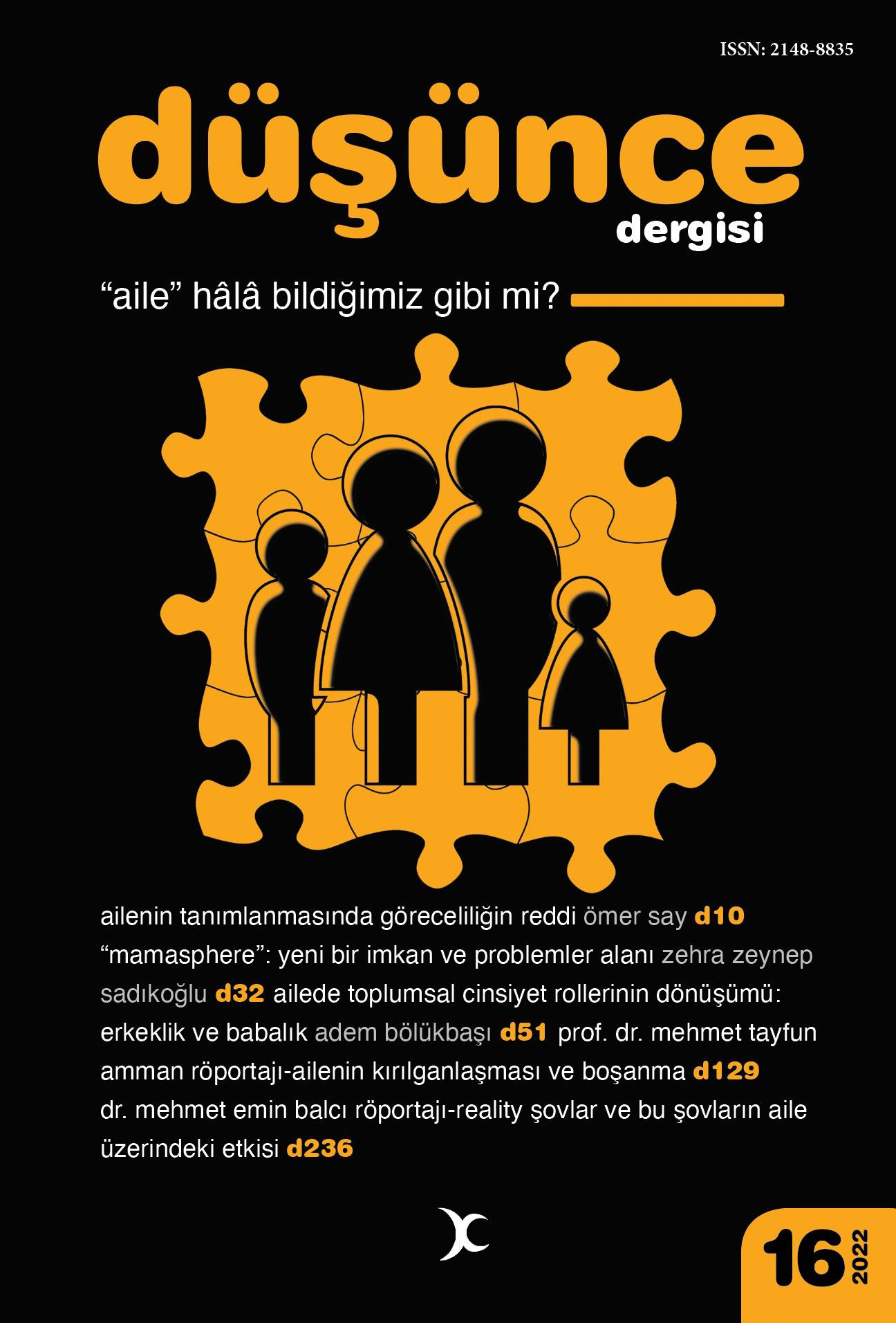 Düşünce Dergisi Sayı 16 Aile