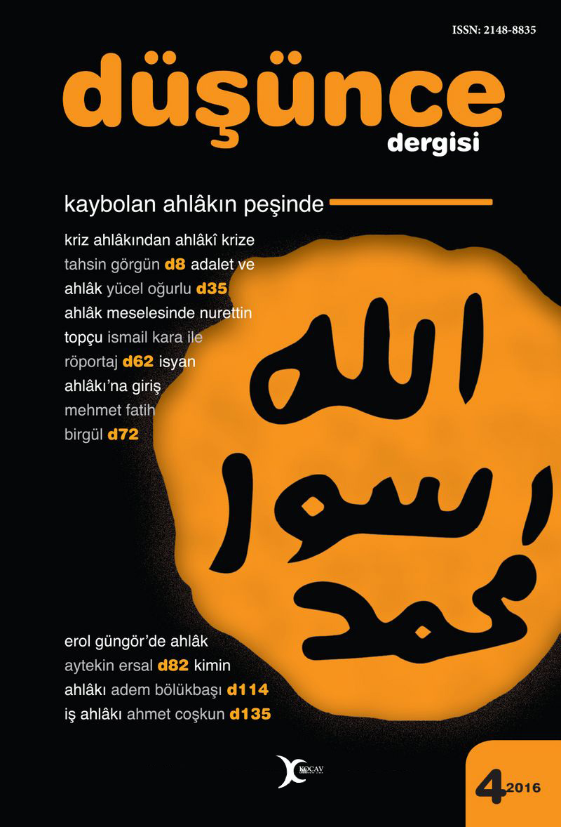 Düşünce Dergisi Sayı 4 Ahl k