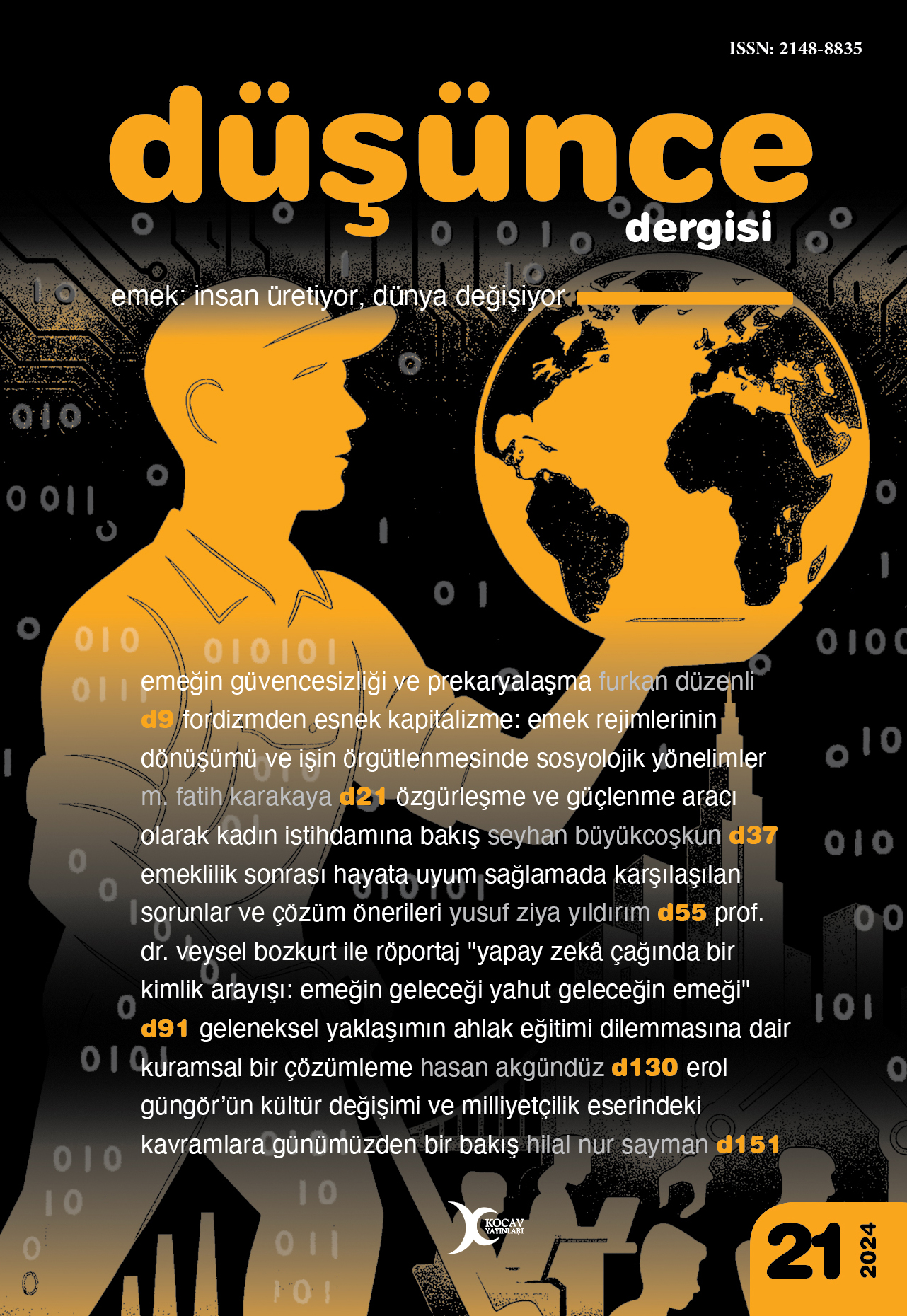 Düşünce Dergisi Sayı 21 emek insan üretiyor dünya değişiyor